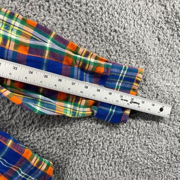 Vintage Ralph Lauren Shirt Men's Extra large Blue Orange Pearl Snap Western 90s - Picture 5 of 10